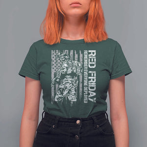 RED Friday T Shirt For Women Remember Everyone Deployed Military American Flag TS11 Dark Forest Green Print Your Wear