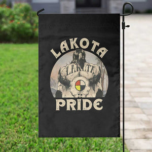 Native American Garden Flag Lakota Pride Medicine Wheel Cow Skull TS11 Print Your Wear