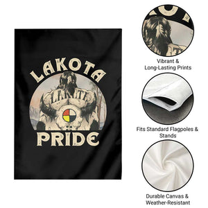 Native American Garden Flag Lakota Pride Medicine Wheel Cow Skull TS11 Print Your Wear
