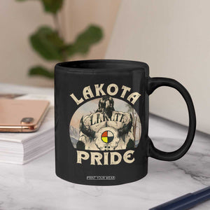 Native American Coffee Mug Lakota Pride Medicine Wheel Cow Skull TS11 Print Your Wear