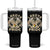 Native American Tumbler With Handle Lakota Pride Medicine Wheel Cow Skull TS11 One Size: 40 oz Black Print Your Wear