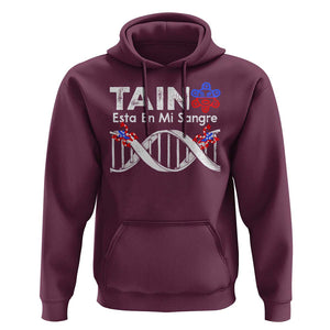 Boricua Hoodie Taino Esta En Mi Sangre Frog Puerto TS11 Maroon Print Your Wear