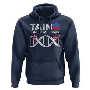 Boricua Hoodie Taino Esta En Mi Sangre Frog Puerto TS11 Navy Print Your Wear