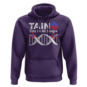 Boricua Hoodie Taino Esta En Mi Sangre Frog Puerto TS11 Purple Print Your Wear