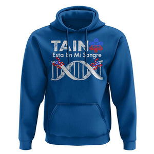 Boricua Hoodie Taino Esta En Mi Sangre Frog Puerto TS11 Royal Blue Print Your Wear