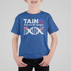 Boricua T Shirt For Kid Taino Esta En Mi Sangre Frog Puerto TS11 Royal Blue Print Your Wear