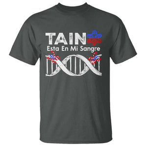 Boricua T Shirt Taino Esta En Mi Sangre Frog Puerto TS11 Dark Heather Print Your Wear