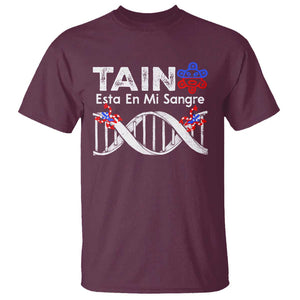 Boricua T Shirt Taino Esta En Mi Sangre Frog Puerto TS11 Maroon Print Your Wear