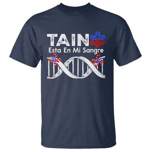 Boricua T Shirt Taino Esta En Mi Sangre Frog Puerto TS11 Navy Print Your Wear