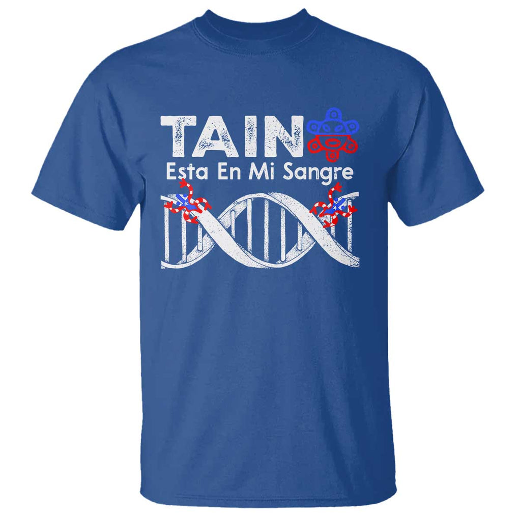 Boricua T Shirt Taino Esta En Mi Sangre Frog Puerto TS11 Royal Blue Print Your Wear
