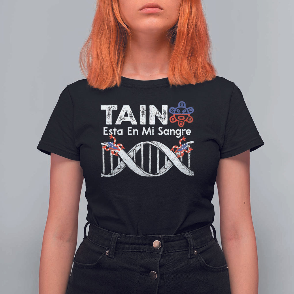 Boricua T Shirt For Women Taino Esta En Mi Sangre Frog Puerto TS11 Black Print Your Wear