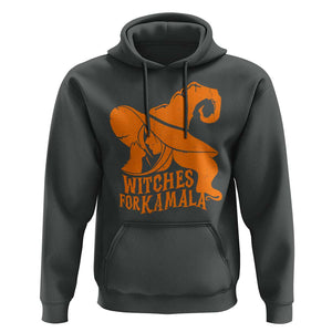 Harris Supporter 2024 Hoodie Witches For Kamala Cat Witch Hat TS11 Dark Heather Print Your Wear