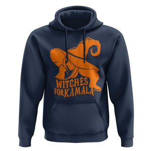 Harris Supporter 2024 Hoodie Witches For Kamala Cat Witch Hat TS11 Navy Print Your Wear