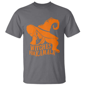 Harris Supporter 2024 T Shirt Witches For Kamala Cat Witch Hat TS11 Charcoal Print Your Wear