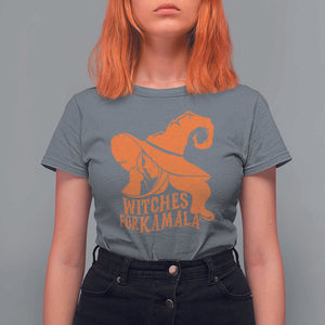 Harris Supporter 2024 T Shirt For Women Witches For Kamala Cat Witch Hat TS11 Charcoal Print Your Wear