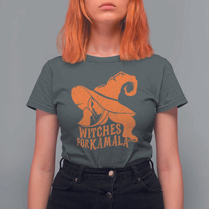 Harris Supporter 2024 T Shirt For Women Witches For Kamala Cat Witch Hat TS11 Dark Heather Print Your Wear