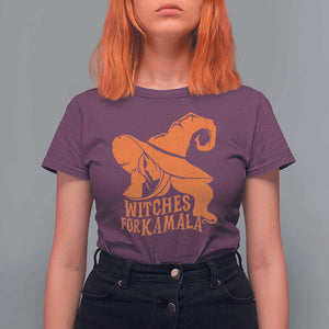 Harris Supporter 2024 T Shirt For Women Witches For Kamala Cat Witch Hat TS11 Maroon Print Your Wear