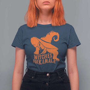 Harris Supporter 2024 T Shirt For Women Witches For Kamala Cat Witch Hat TS11 Navy Print Your Wear