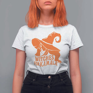 Harris Supporter 2024 T Shirt For Women Witches For Kamala Cat Witch Hat TS11 White Print Your Wear