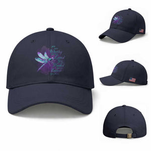 Suicide Prevention Awareness Baseball Cap You Are Worthy Loved Needed Enough Dragonfly