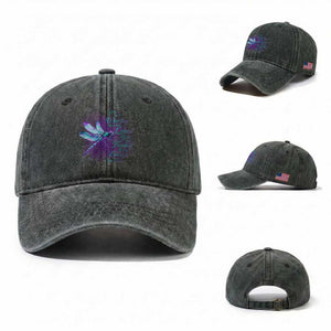 Suicide Prevention Awareness Washed Cotton Baseball Cap You Are Worthy Loved Needed Enough Dragonfly