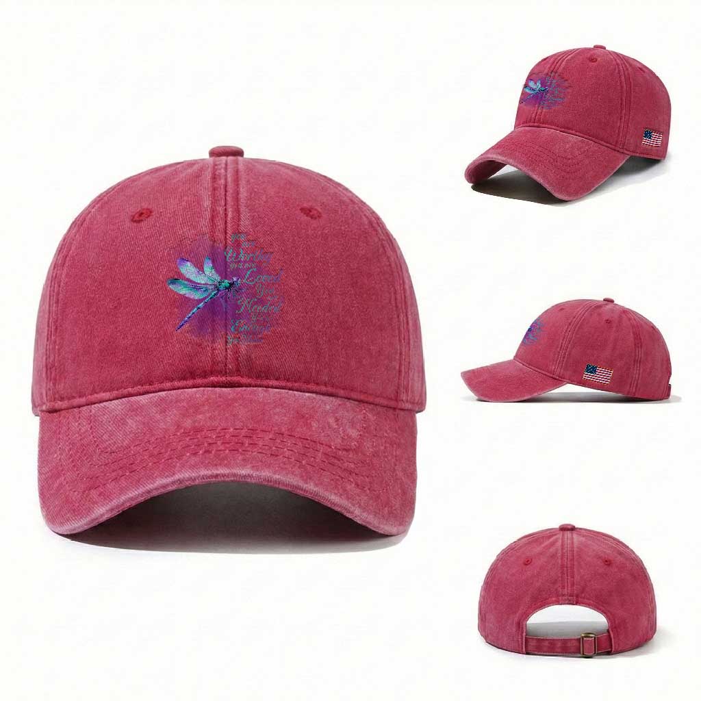 Suicide Prevention Awareness Washed Cotton Baseball Cap You Are Worthy Loved Needed Enough Dragonfly