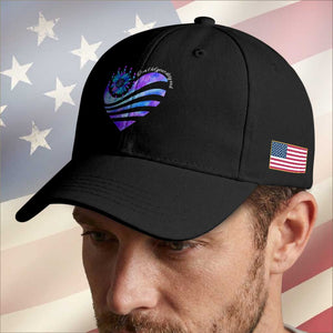 Suicide Prevention Awareness Baseball Cap Don't Let Your Story End Heart Semicolon Sunflower