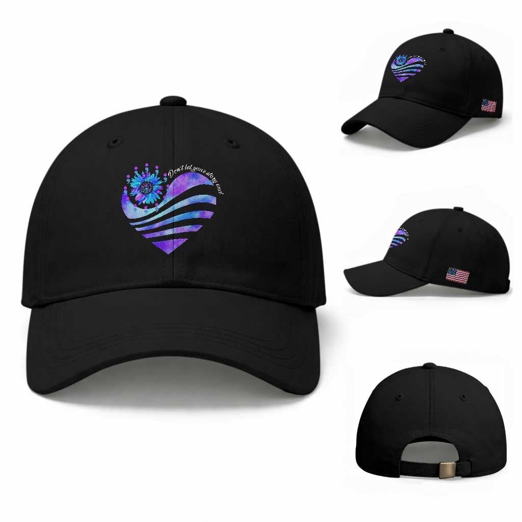 Suicide Prevention Awareness Baseball Cap Don't Let Your Story End Heart Semicolon Sunflower