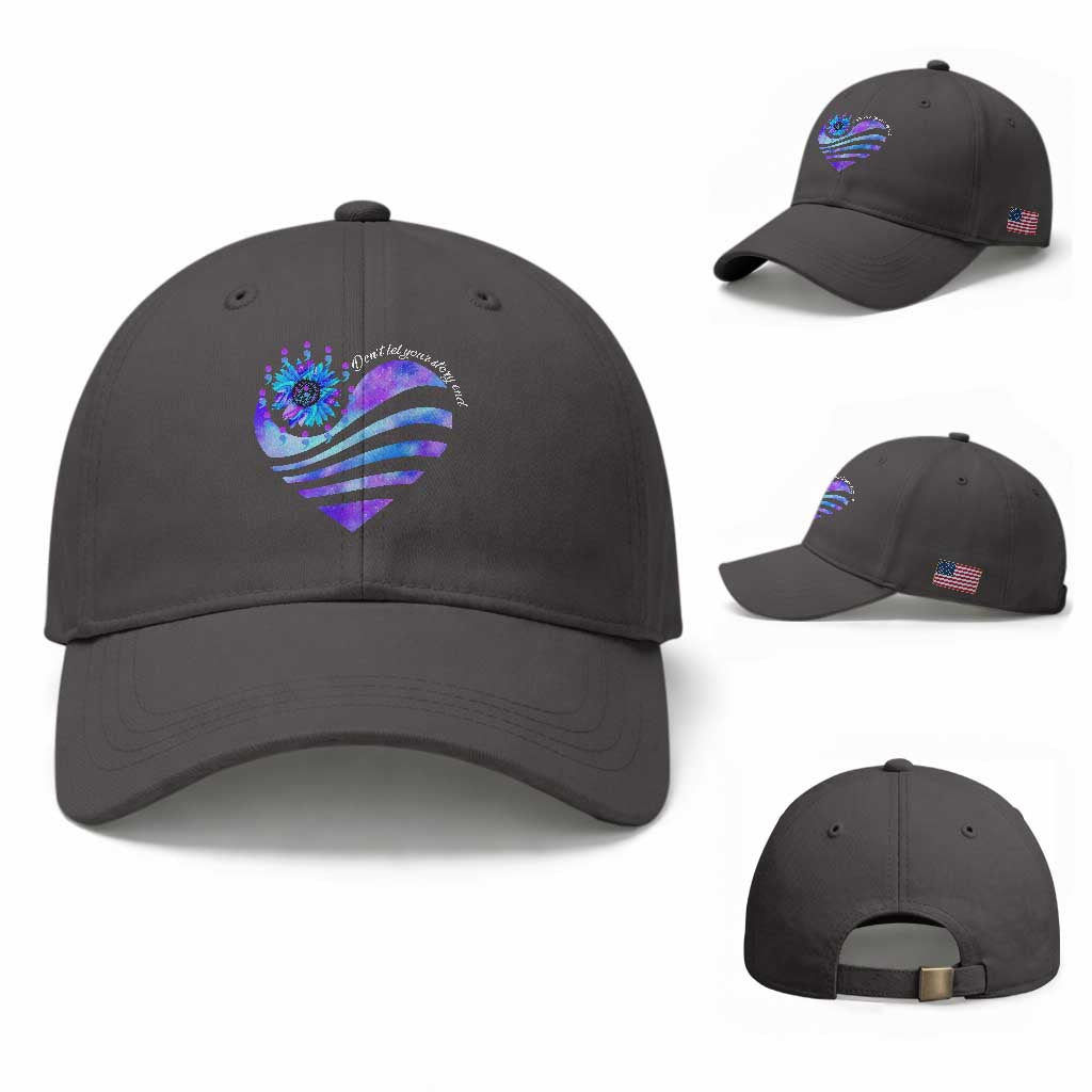 Suicide Prevention Awareness Baseball Cap Don't Let Your Story End Heart Semicolon Sunflower