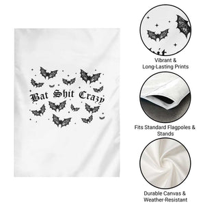 Funny Halloween Bat Shit Crazy Garden Flag Horror Gothic Coquette Bat TS11 Print Your Wear