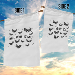 Funny Halloween Bat Shit Crazy Garden Flag Horror Gothic Coquette Bat TS11 Print Your Wear