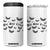 Funny Halloween Bat Shit Crazy 4 in 1 Can Cooler Tumbler Horror Gothic Coquette Bat TS11 One Size: 16 oz White Print Your Wear