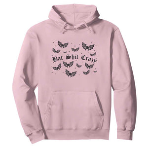 Funny Halloween Bat Shit Crazy Hoodie Horror Gothic Coquette Bat TS11 Light Pink Print Your Wear