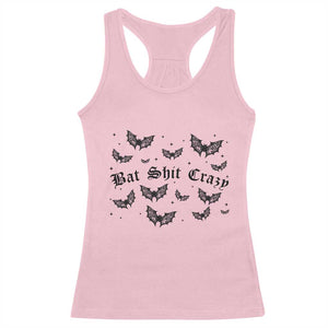 Funny Halloween Bat Shit Crazy Racerback Tank Top Horror Gothic Coquette Bat TS11 Light Pink Print Your Wear