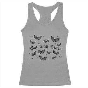 Funny Halloween Bat Shit Crazy Racerback Tank Top Horror Gothic Coquette Bat TS11 Sport Gray Print Your Wear