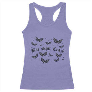 Funny Halloween Bat Shit Crazy Racerback Tank Top Horror Gothic Coquette Bat TS11 Violet Print Your Wear