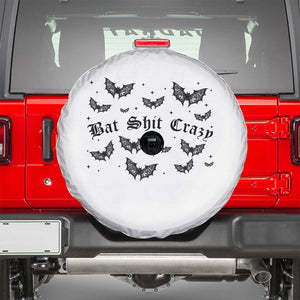 Funny Halloween Bat Shit Crazy Spare Tire Cover Horror Gothic Coquette Bat TS11 White Print Your Wear