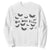 Funny Halloween Bat Shit Crazy Sweatshirt Horror Gothic Coquette Bat TS11 White Print Your Wear