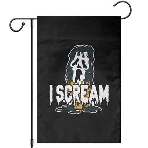 Funny Halloween Ghost Horror Face Garden Flag I Scream Ice Cream Slasher Pun TS11 Black Print Your Wear