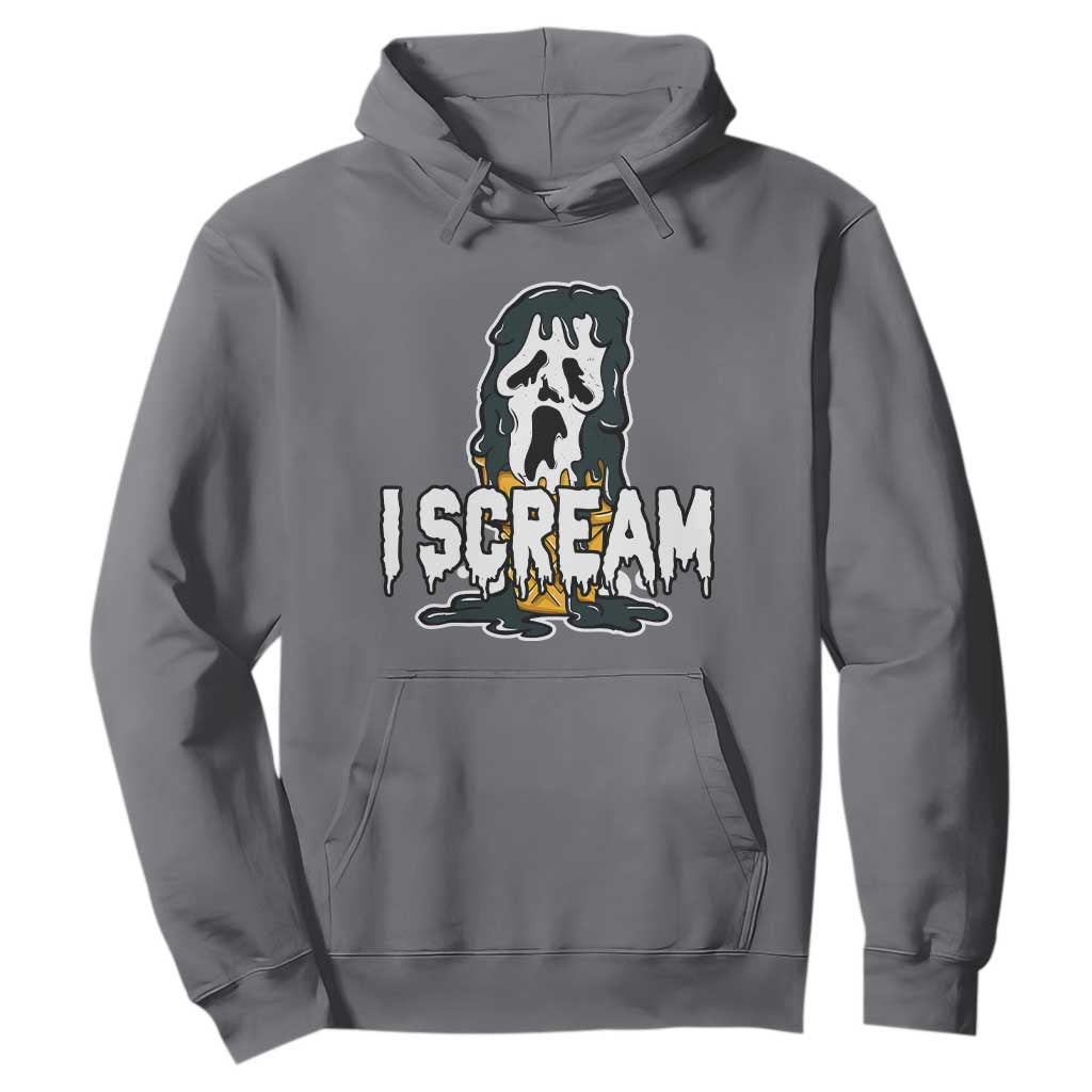 Funny Halloween Ghost Horror Face Hoodie I Scream Ice Cream Slasher Pun TS11 Charcoal Print Your Wear