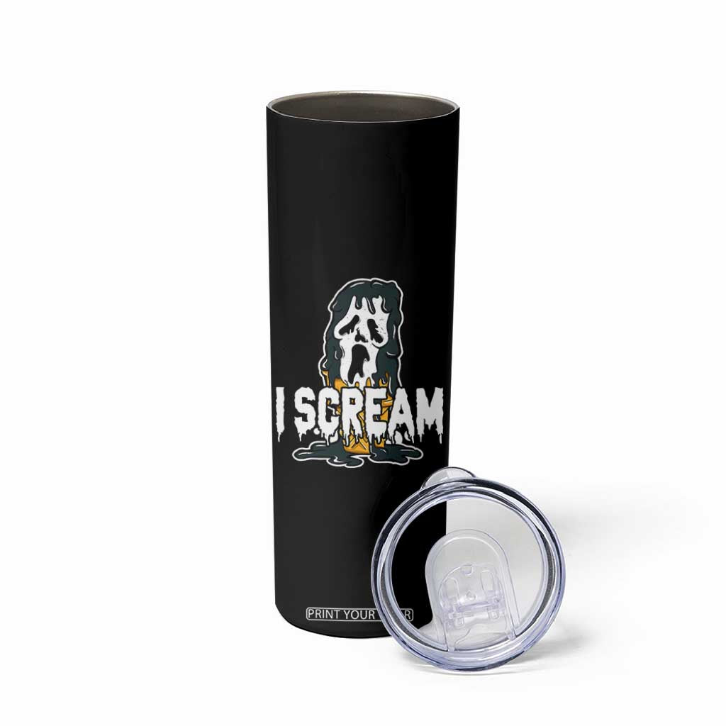 Funny Halloween Ghost Horror Face Skinny Tumbler I Scream Ice Cream Slasher Pun TS11 Print Your Wear