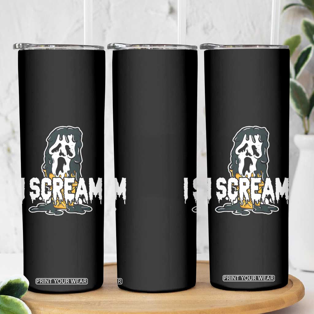 Funny Halloween Ghost Horror Face Skinny Tumbler I Scream Ice Cream Slasher Pun TS11 Print Your Wear