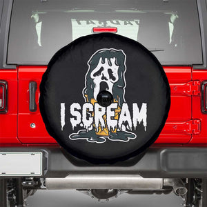 Funny Halloween Ghost Horror Face Spare Tire Cover I Scream Ice Cream Slasher Pun TS11 Black Print Your Wear