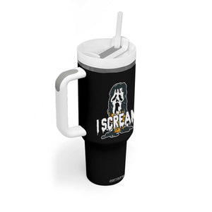 Funny Halloween Ghost Horror Face Tumbler With Handle I Scream Ice Cream Slasher Pun TS11 Print Your Wear