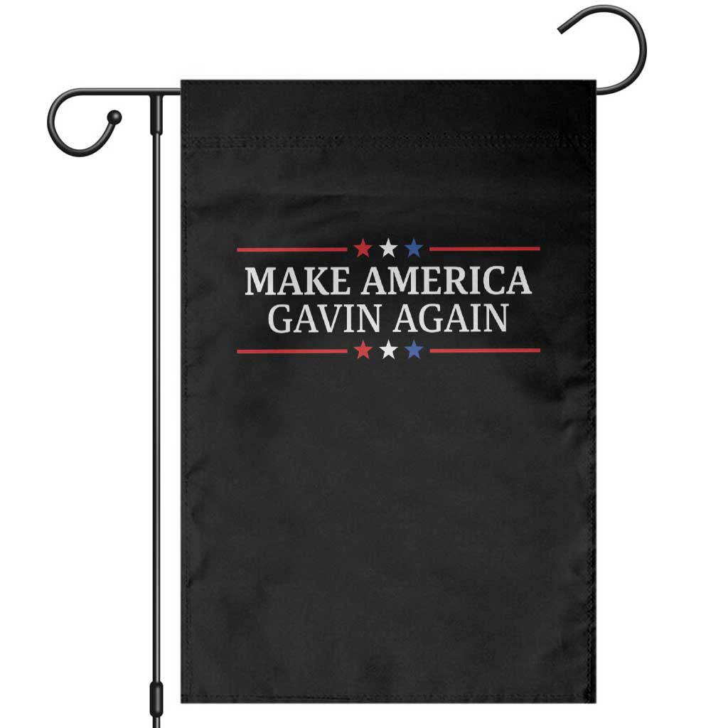 Make America Gavin Again Garden Flag Gavin Newsom Support Stars And Stripes TS11 Black Print Your Wear