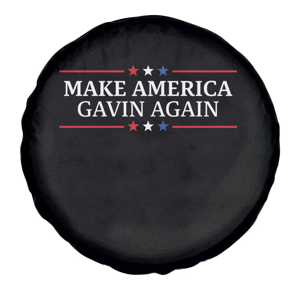 Make America Gavin Again Spare Tire Cover Gavin Newsom Support Stars And Stripes TS11 Print Your Wear