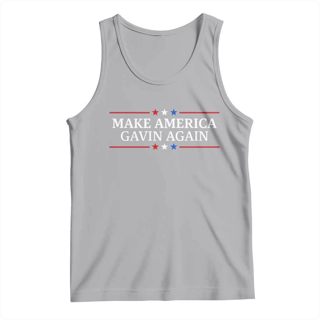 Make America Gavin Again Tank Top Gavin Newsom Support Stars And Stripes TS11 Athletic Heather Print Your Wear
