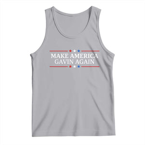 Make America Gavin Again Tank Top Gavin Newsom Support Stars And Stripes TS11 Athletic Heather Print Your Wear