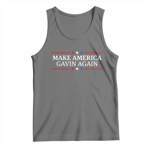 Make America Gavin Again Tank Top Gavin Newsom Support Stars And Stripes TS11 Black Heather Print Your Wear