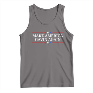 Make America Gavin Again Tank Top Gavin Newsom Support Stars And Stripes TS11 Deep Heather Print Your Wear